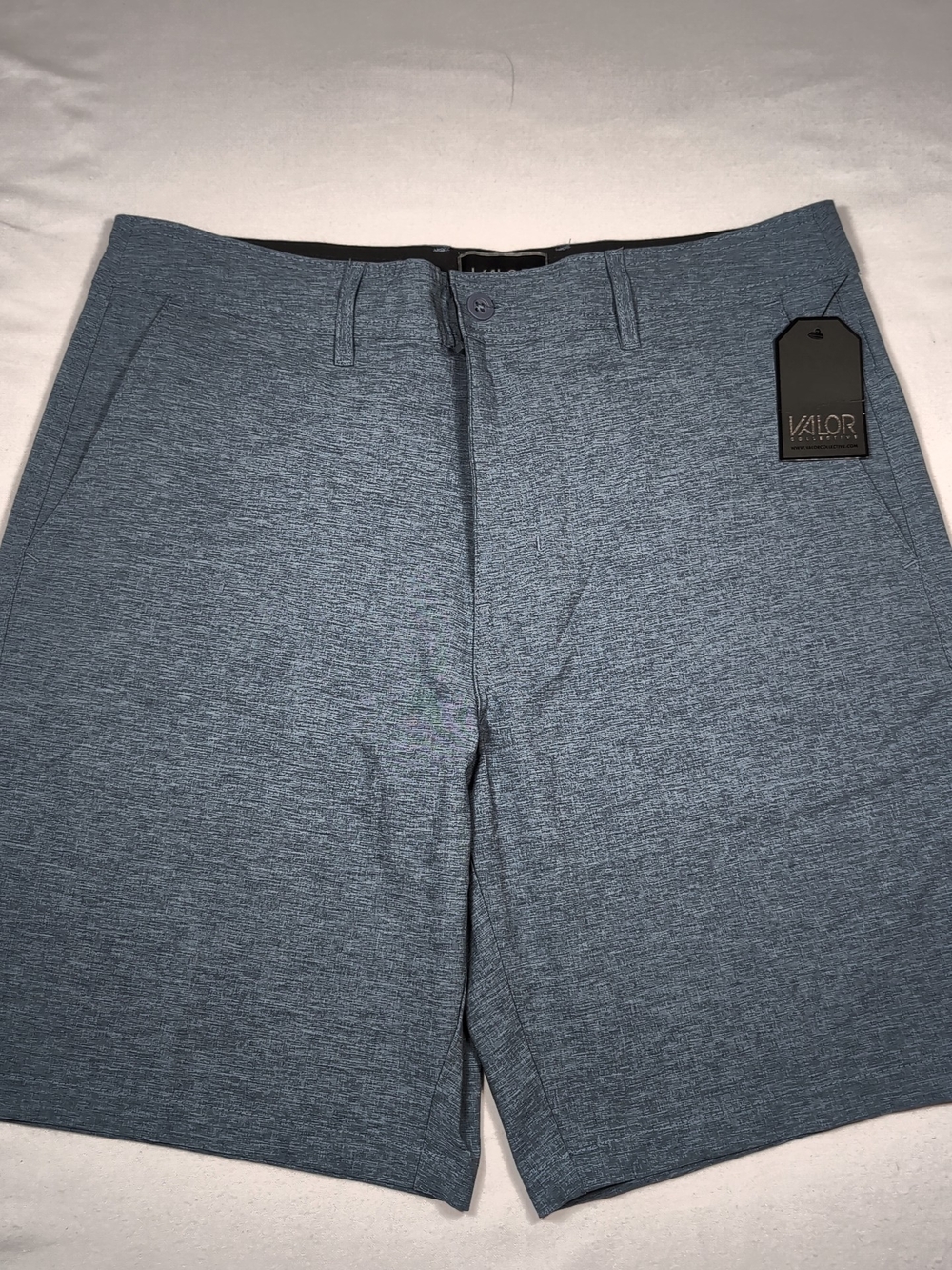 Valor Men's Slate Blue Flat Front Shorts
